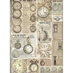 Sale Papel de arroz Relojes Brocante Antiques 21x30cm Papeles|Decoupage