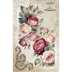 Outlet Papel de Arroz Rosé II La Vie en Fleurs II 54x33cm Decoupage
