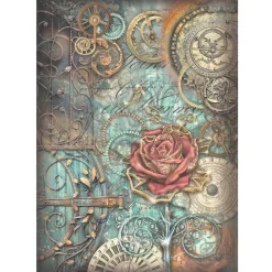 Sale Papel de arroz Rosa Mecánica Sir Vagabond in Fantasy World 21x30cm Papeles|Decoupage