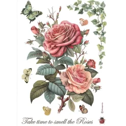 Discount Papel de arroz Rosas Grandes Best Sellers 21x30cm Papeles|Decoupage