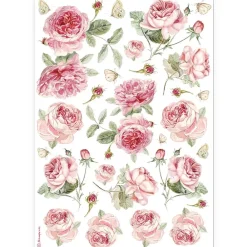Discount Papel de arroz Rosas Inglesas Best Sellers 21x30cm Decoupage