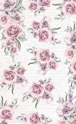 Outlet Papel de arroz Rosas y papeles de escritura 54x33cm Decoupage