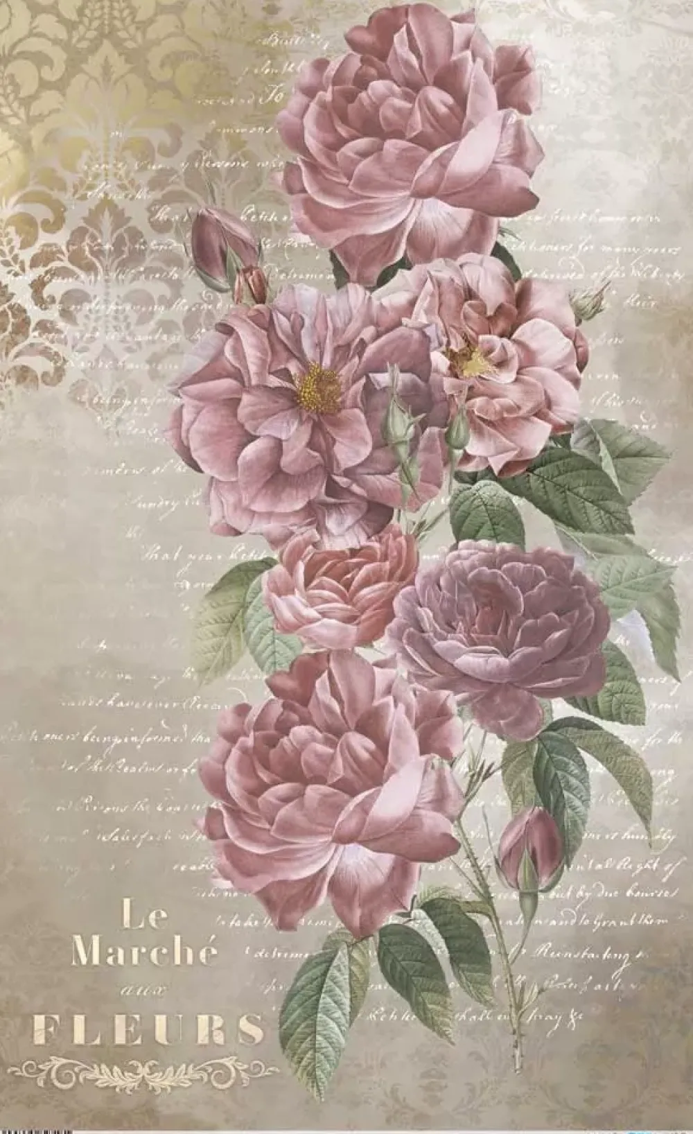 New Papel de Arroz Roses IV La Vie en Fleurs 54x33cm Decoupage