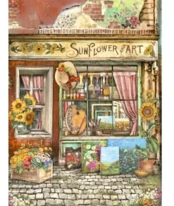 New Papel de arroz Shop Sunflower Art 21x29,7cm Papeles|Decoupage