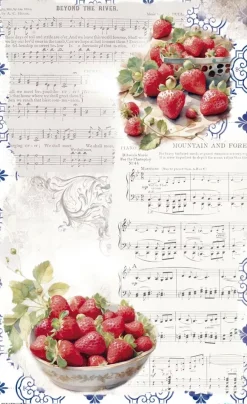 New Papel de Arroz Strawberry VI Fruits Market 54x33cm Papel Y Decoupage