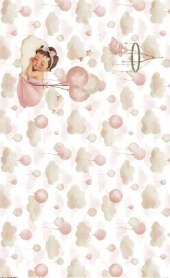 Clearance Papel de arroz Sueños Sweet Baby Girl 54x33cm Decoupage