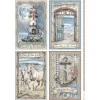 Hot Papel de arroz Tarjetas Silent Sea 21x30cm Decoupage|Papeles