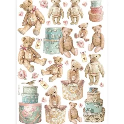Hot Papel de arroz Teddy Bears Best Sellers 21x30cm Papeles|Decoupage