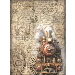 Best Papel de arroz Tren Sir Vagabond in Fantasy World 21x30cm Papeles|Decoupage