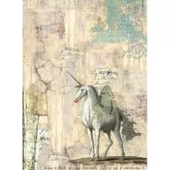 Sale Papel de arroz Unicornio Wonderland 21x30cm Papeles|Decoupage