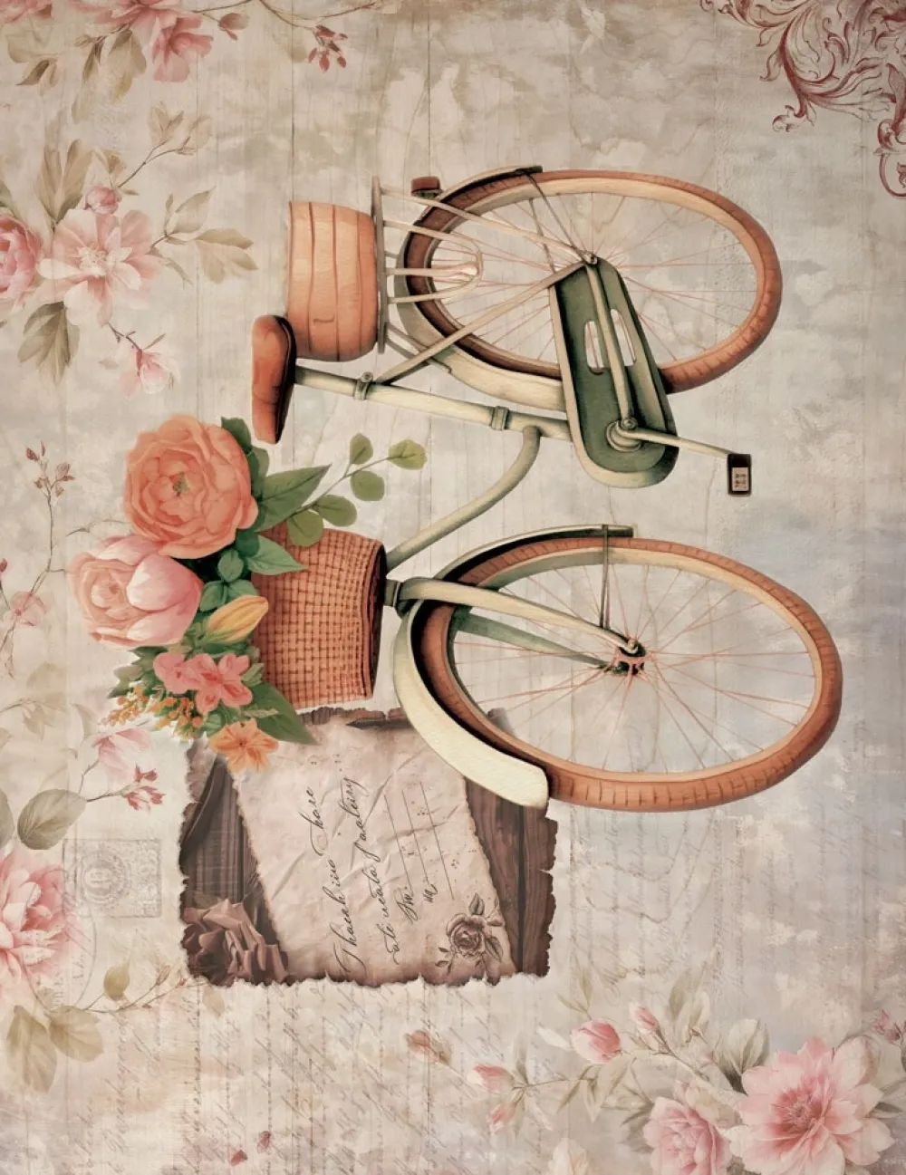 Best Papel de arroz Vintage Bike III 54x70cm Decoupage