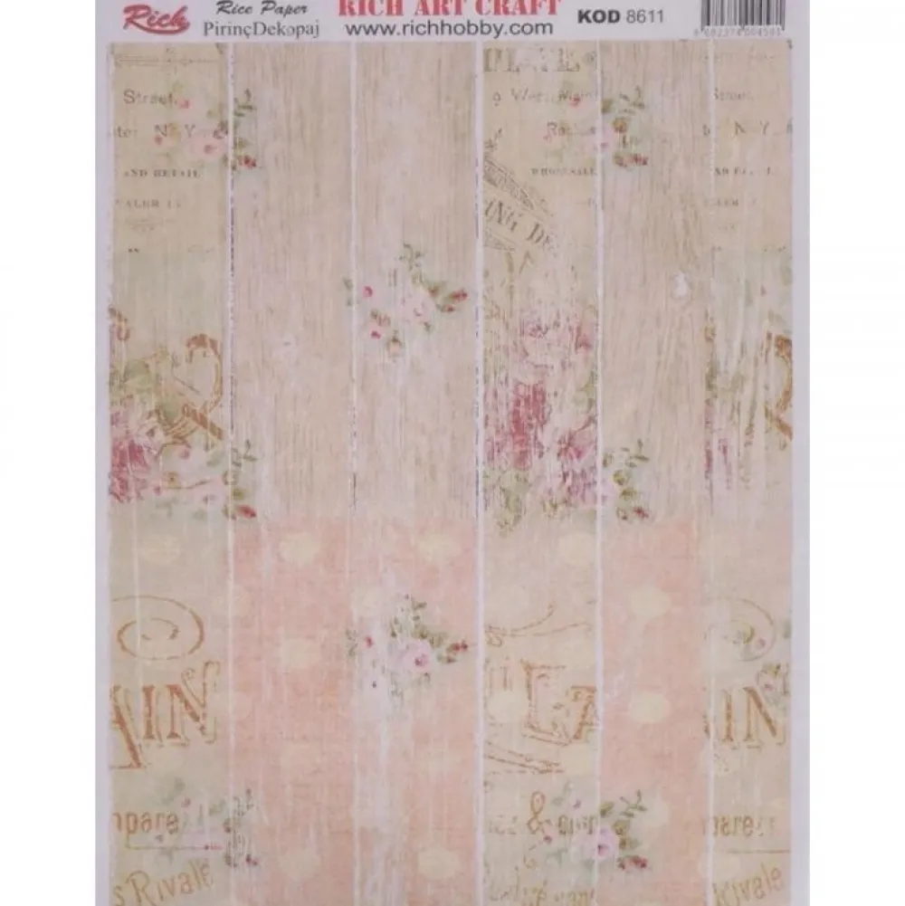 New Papel de Arroz Vintage madera 29x42cm Papeles|Decoupage