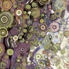 Clearance Papel de arroz Violet Abstract Art 54x33cm Decoupage