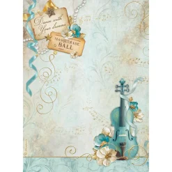 Clearance Papel de arroz Violín Masquerade 21x30cm Papeles|Decoupage
