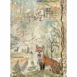 Online Papel de Arroz Zorro Forest 21x30cm Decoupage