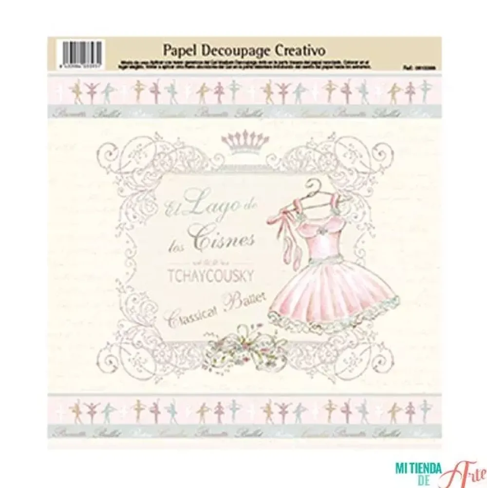 Outlet Papel de Decoupage 0813392 El lago de los cisnes 32x31 cm. Dayka Decoupage