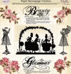 New Papel de Decoupage 0813334 Glamour 30x30 cm. Dayka Decoupage