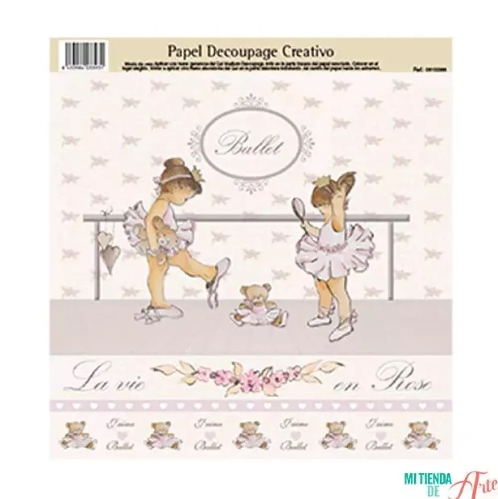 Online Papel de Decoupage 0813388 La vie en rose Ballet 32x31 cm. Dayka Decoupage