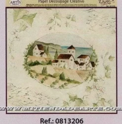 Hot Papel de Decoupage 0813206 Paisaje y yedra 30x30 cm. Dayka Decoupage
