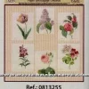 Sale Papel de Decoupage 0813255 Rayas y flores 30x30 cm. Dayka Decoupage
