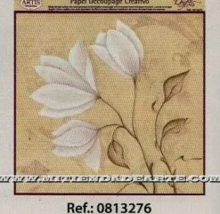 Clearance Papel de Decoupage 0813276 Tulipanes blancos 30x30 cm. Dayka Decoupage