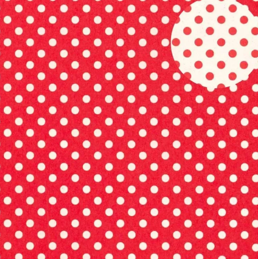 Outlet Papel Lunares rojos doble cara Papeles