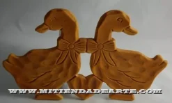 Sale Pareja de ocas en resina Resinas