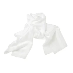 Outlet Pañuelo de seda chifón blanco 45x180cm Telas, Sedas Y Fieltro