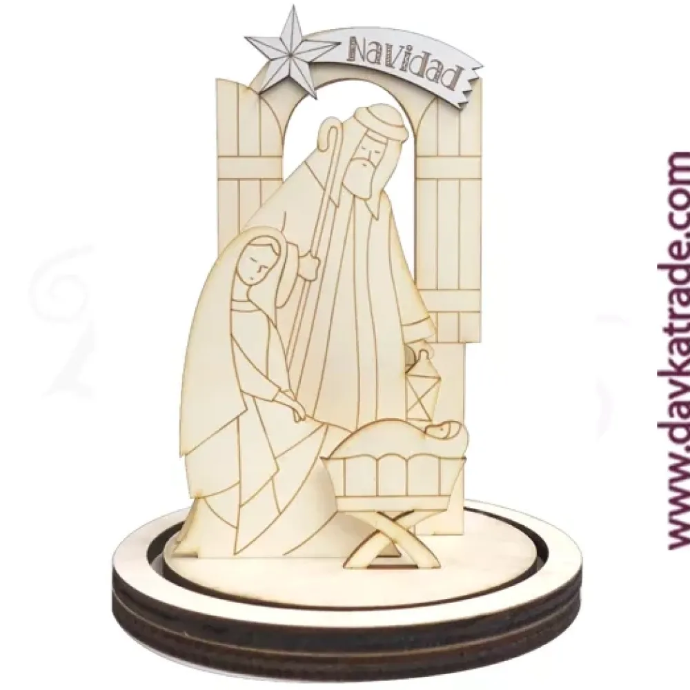 Peana ventana con Belén Dayka Navidad