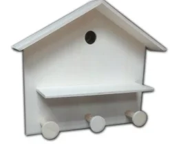 New Perchero de Madera con forma de Casa Maderas