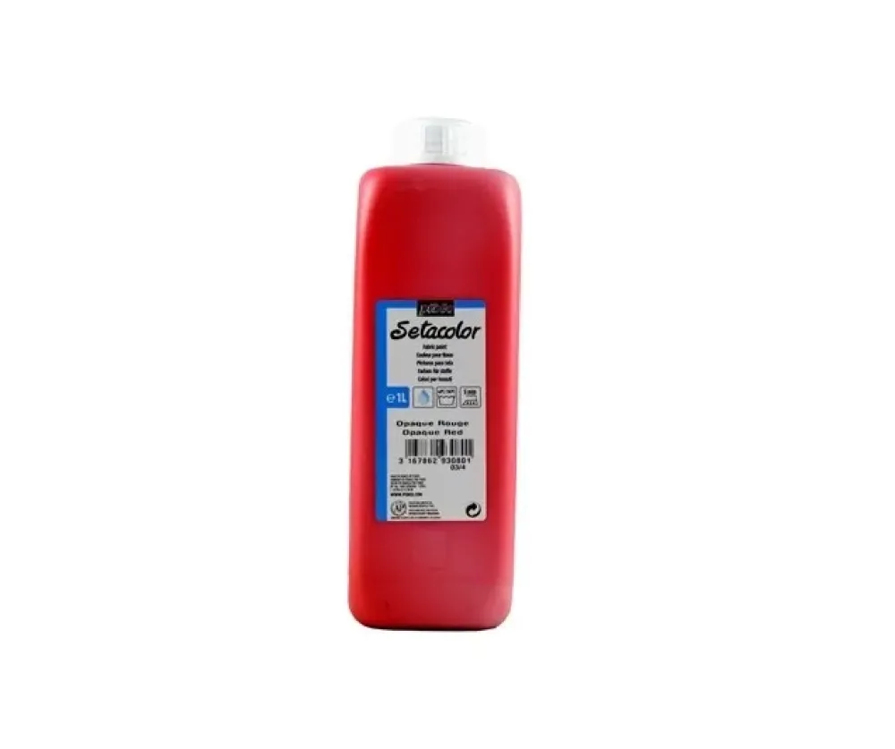 Best Pintura Para Tela Setacolor Opaco Rojo 1L Pinturas Para Tela Y Seda