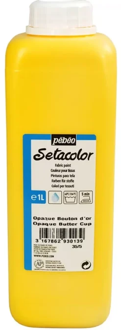 Sale Pintura Para Tela Setacolor Opaco Botón de Oro 1L Pinturas Para Tela Y Seda
