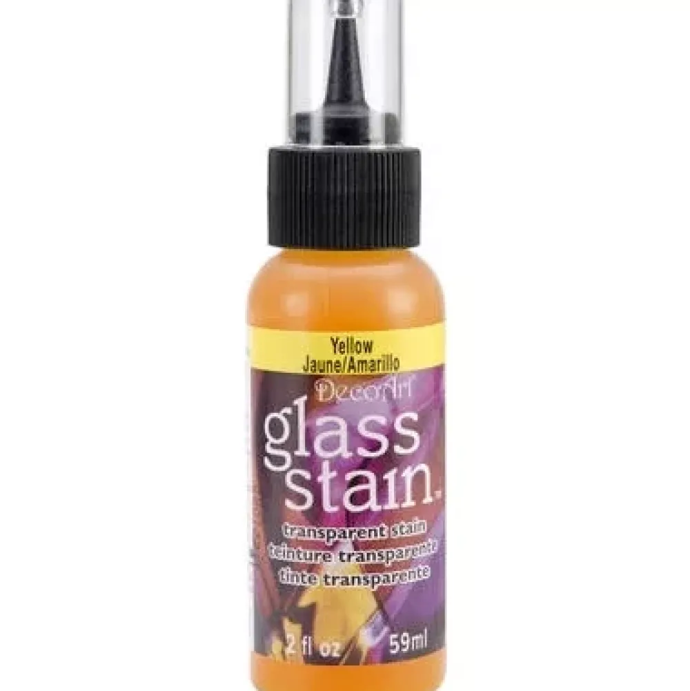 Online Pintura transparente Amarillo Glass Stain 30ml Pinturas De Vidrio Y Cerámica |Pinturas Acrílicas