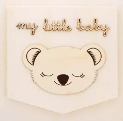 Hot Placa decorativa Madera My little Baby Maderas