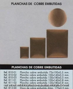 Hot Plancha de cobre embutidas Reig Metales