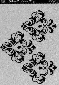 Outlet Plantilla de Stencil T-3398 Brocado Barroco 21x30cm Dayka Plantillas