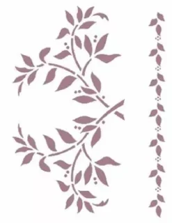 Hot Plantilla de Stencil V-135 Hojas 15x21cm Dayka Plantillas