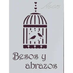 Hot Plantilla de Stencil A6-015 Jaula 15x10,5cm Dayka Plantillas