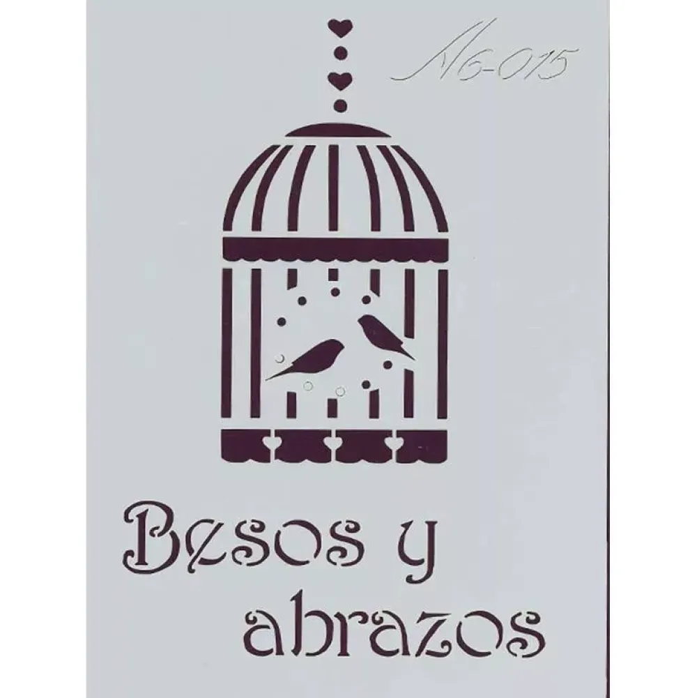 Hot Plantilla de Stencil A6-015 Jaula 15x10,5cm Dayka Plantillas
