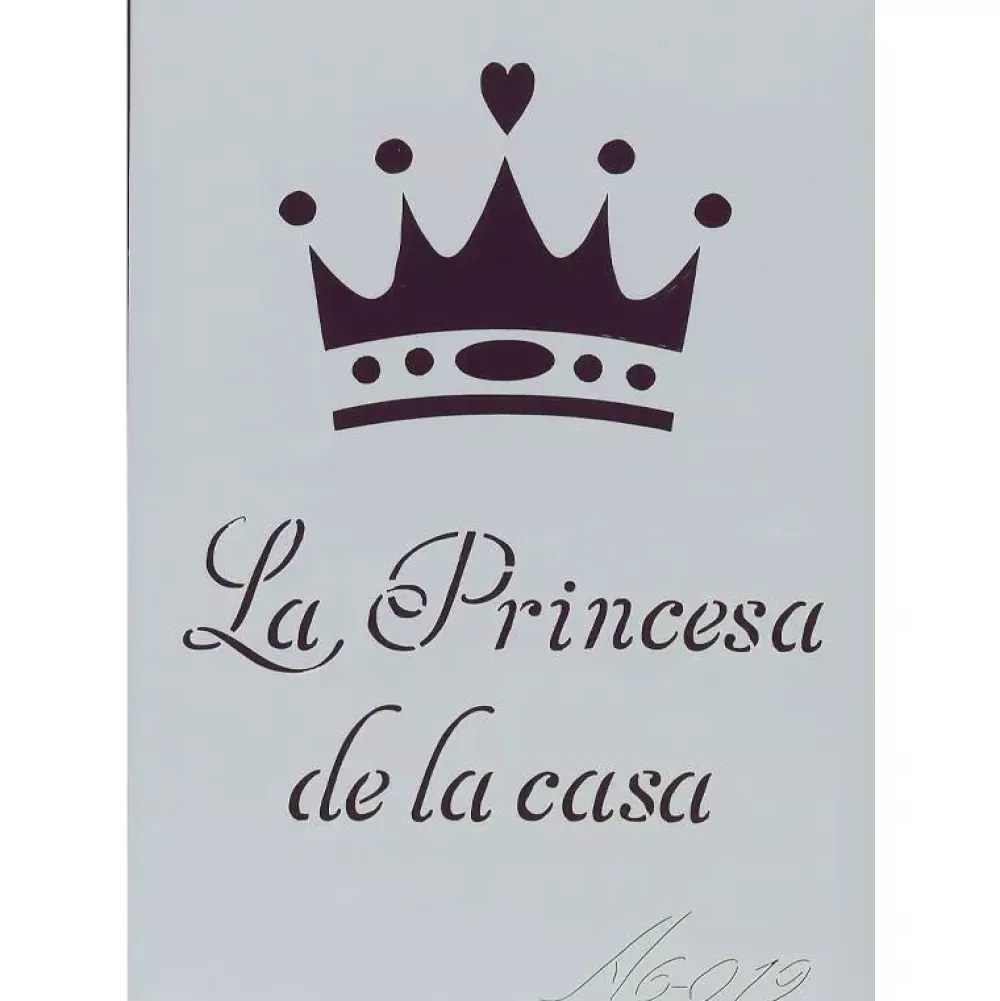Sale Plantilla de Stencil A6-019 La Princesa de la casa 15x10,5cm Dayka Plantillas