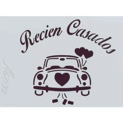 Hot Plantilla de Stencil A6-032 Recién casados 15x10,5cm Dayka Plantillas