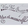 Discount Plantilla de Stencil A6-003 Vive tus sueños, vive el momento 15x10,5cm Plantillas