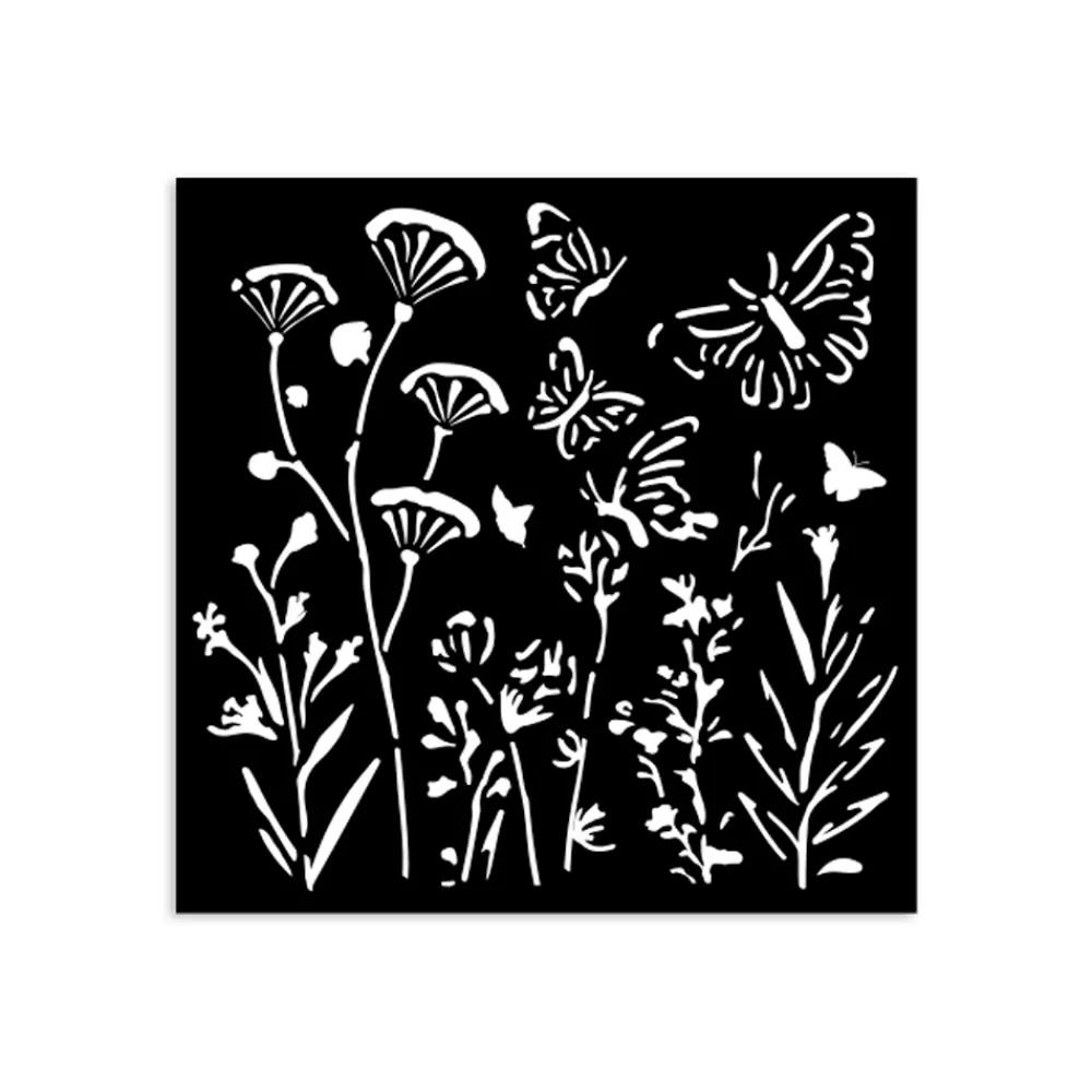 New Plantilla de stencil Amapolas Best Sellers 12x12cm Plantillas
