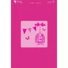 Online Plantilla de stencil Banderines 13x13cm Plantillas