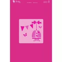 Online Plantilla de stencil Banderines 13x13cm Plantillas