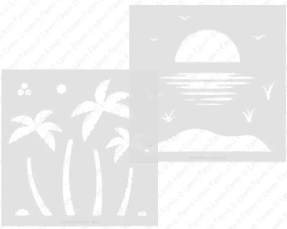 Clearance Plantilla de Stencil Beach sunset Plantillas