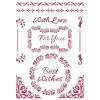 Plantilla de Stencil Best Wishes Classic Christmas 21x29cm Plantillas