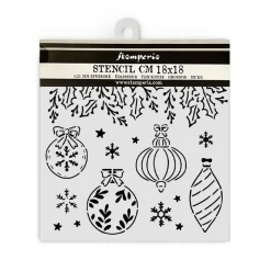 Outlet Plantilla de stencil Bolas de Navidad The Nutcracker 18x18cm Plantillas