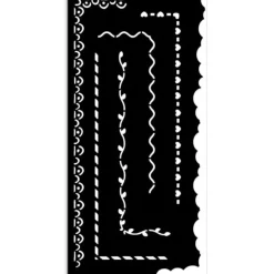 Hot Plantilla de Stencil Bordes 1 Create Happiness 12x25cm Plantillas