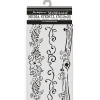 Online Plantilla de stencil Bordes Romantic Hidden Grove 12x25cm Plantillas